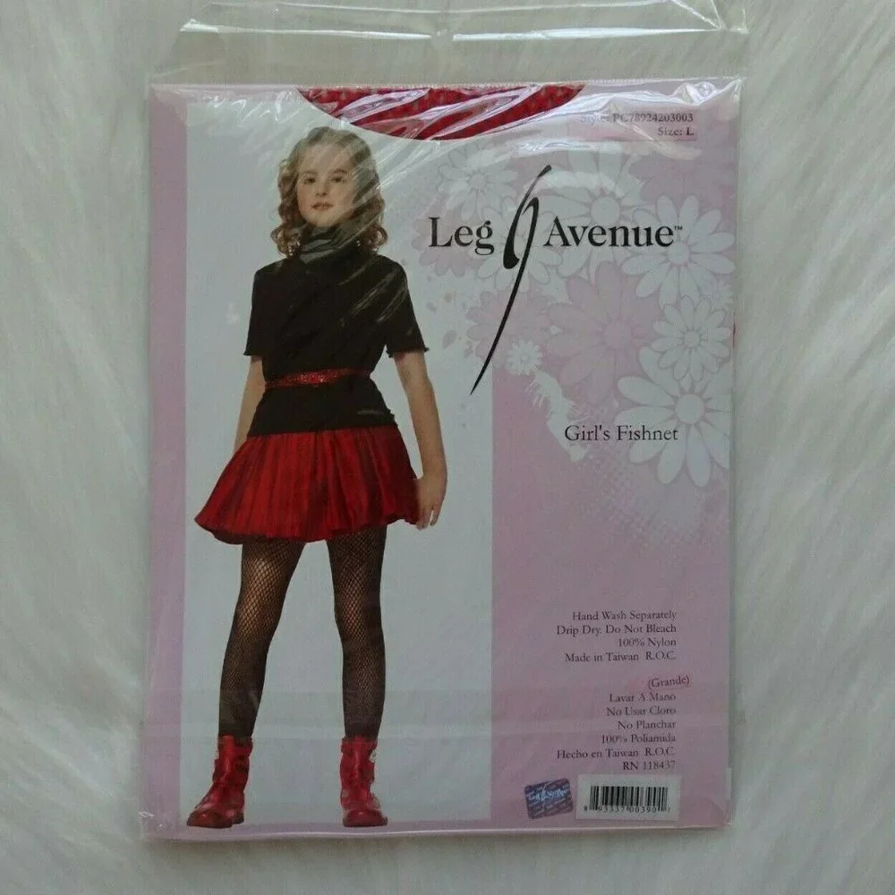 Clearance!💎5/$25 Leg Avenue Girl's Fishnet Pantyhose Red